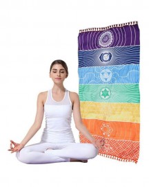 Tapete para Yoga e Meditao 7 Chakras Grande