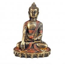 Esttua Buda Hindu Tibetano com Base 18cm Resina