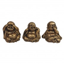 Esttua Trio de Buda Chins Sbios 2cm